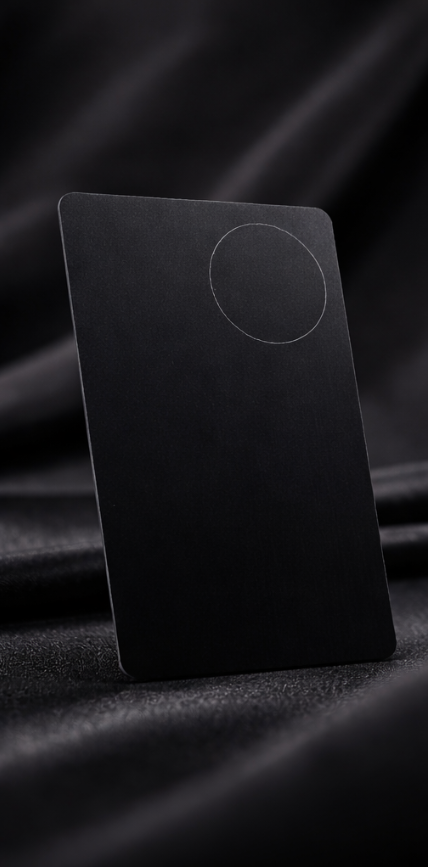 Schwarze NFC Karte